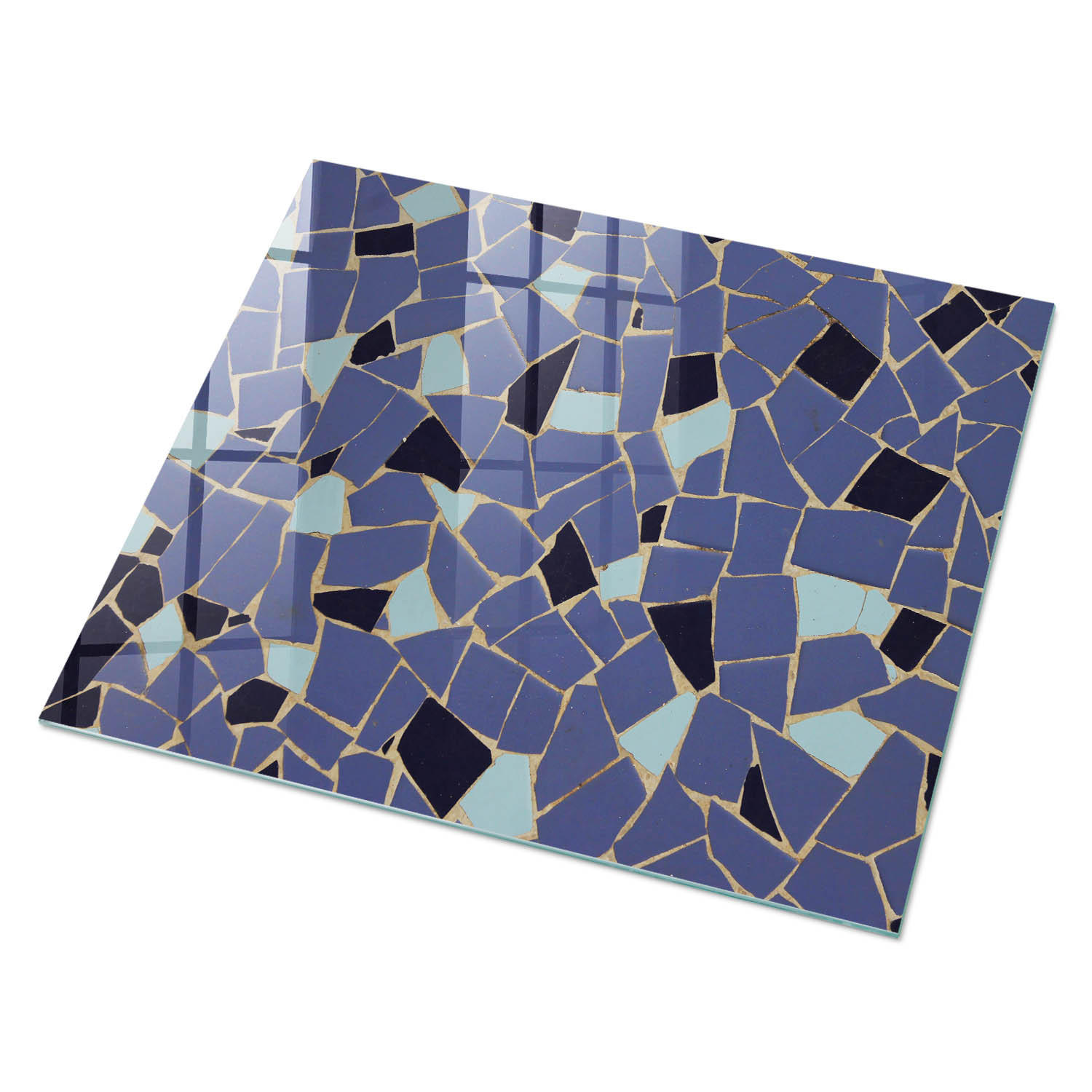 GLASPLATTE 80x60 cm – Buntes Muster - Creme, Glas (0.4/80/60cm) - ArtPrintCave