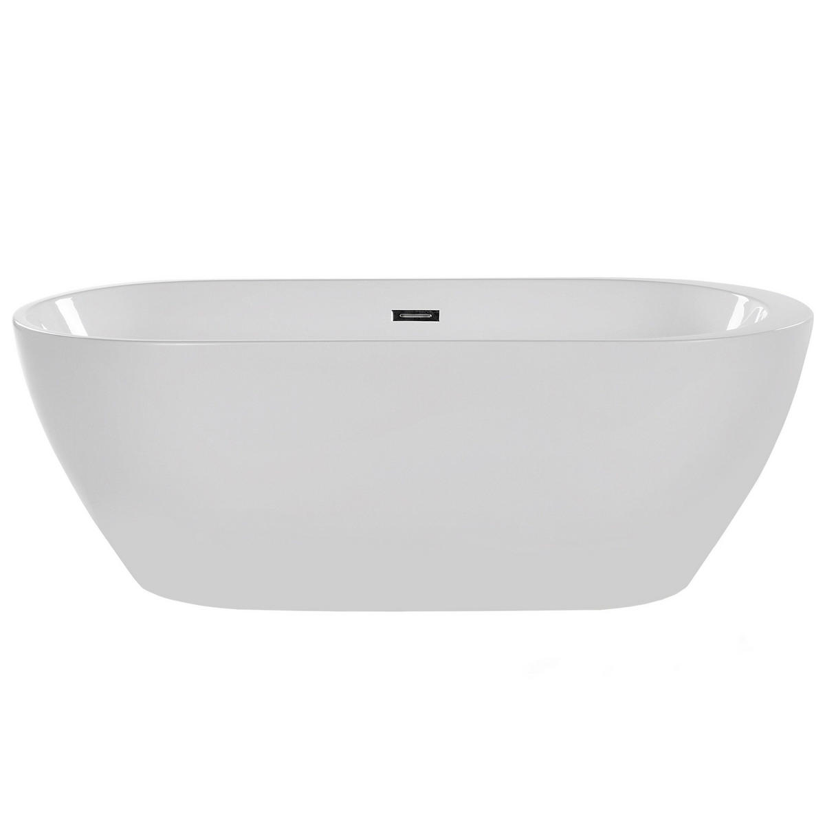 BADEWANNE FREISTEHEND 80x170x59 cm weiß Nevis - Weiß, Kunststoff (80/59/170cm) - Beliani