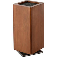 MAGNETISCHER Messerblock aus Akazienholz, 360° drehbarer Küchenmesserhalter - Braun, Holz (11/24.6/11cm)