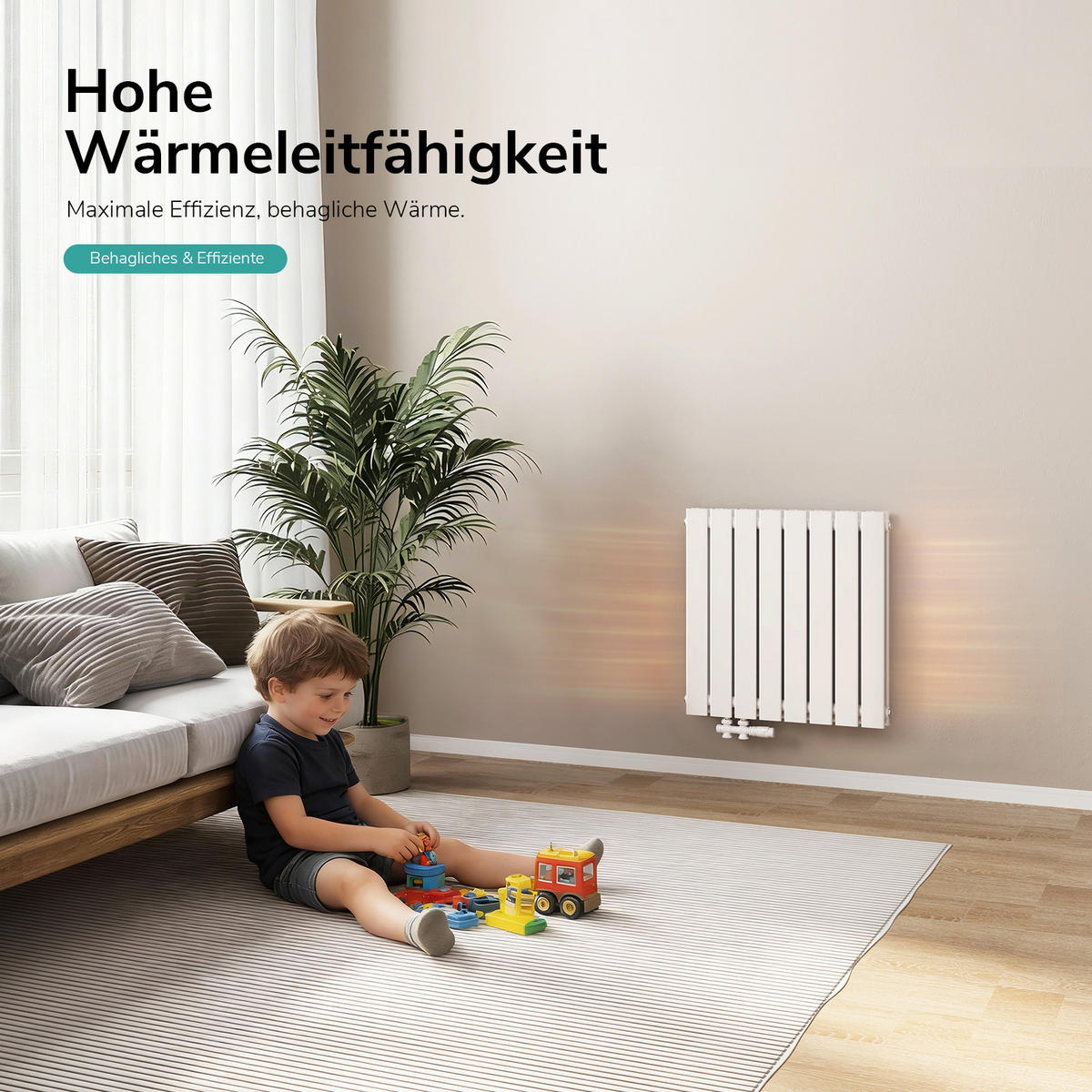 ELEKTRIČNI RADIJATOR ZA RUČNIKE zakrivljen bijeli 75/40/5,6 cm - bijela, metal (62/63/6.6cm) - EMKE