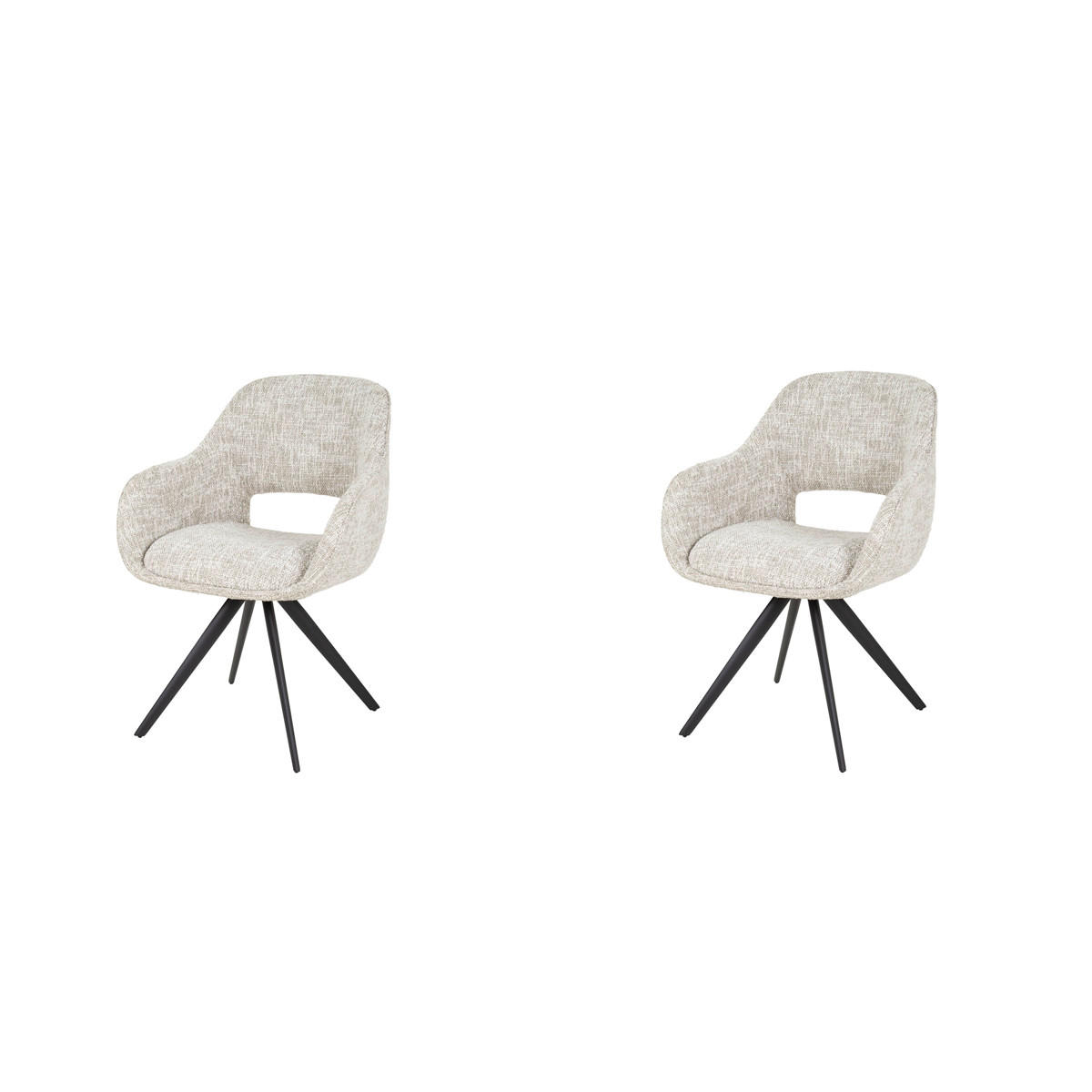 ESSZIMMERSTUHL Spring White 62/60/82 cm 2er-Set - Weiß, Textil (60/82/62cm) - Hoyz Collection