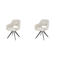 ESSZIMMERSTUHL Spring White 62/60/82 cm 2er-Set - Weiß, Textil (60/82/62cm) - Hoyz Collection