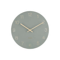 WANDUHR Charm Engraved Numbers Ø30 cm - Grün, Metall (30/30/3.5cm) - Karlsson