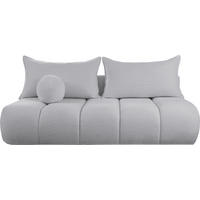 SCHLAFSOFA Milla mit Bettkasten, Hellgrau 205/97/85 cm - Hellgrau, Textil/Metall (205/97/85cm) - WFL GROUP