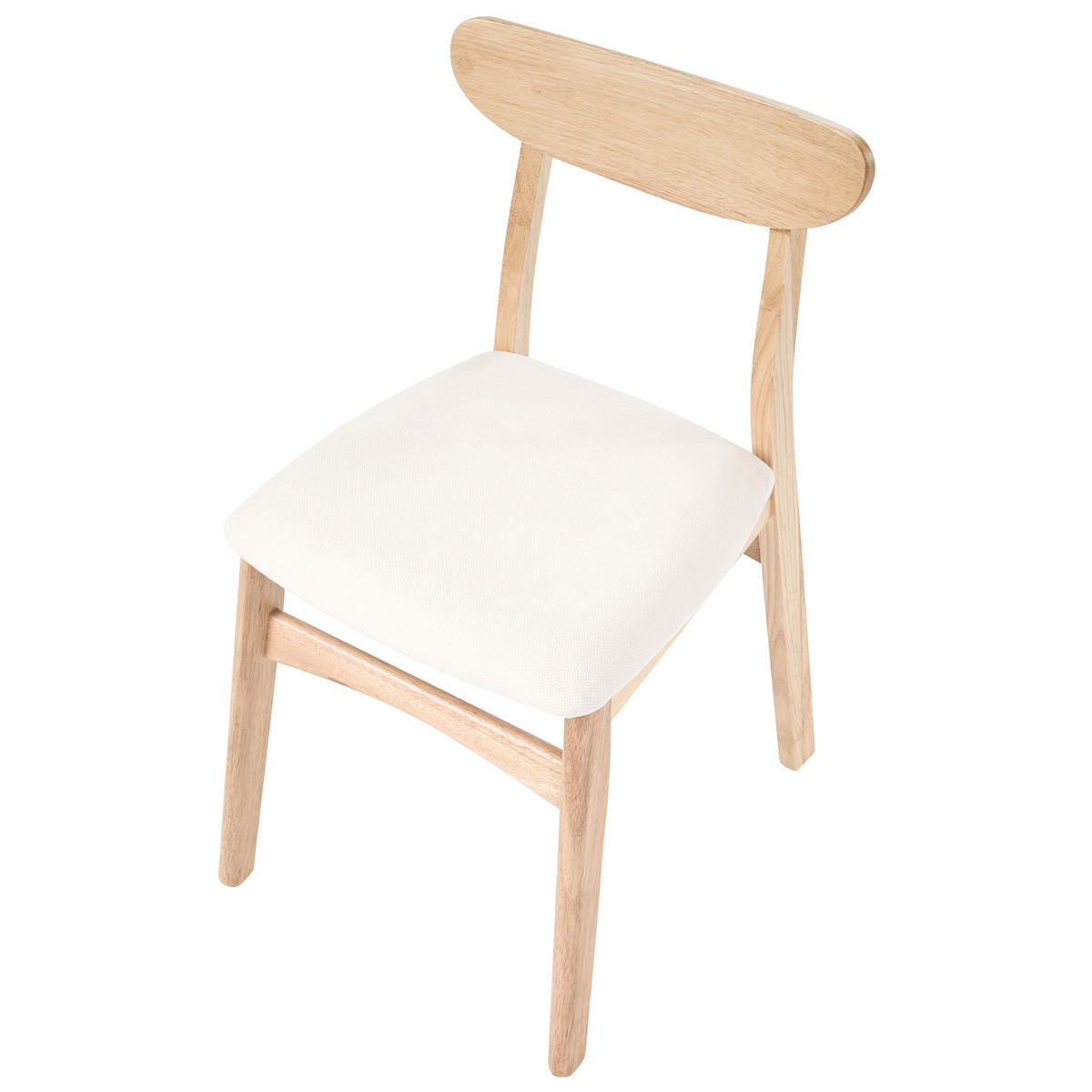 ESSZIMMERSTUHL 2er Set Holz Hellbraun/Hellbeige Doyle - Hellbraun, Holz (45/78/50cm) - Beliani