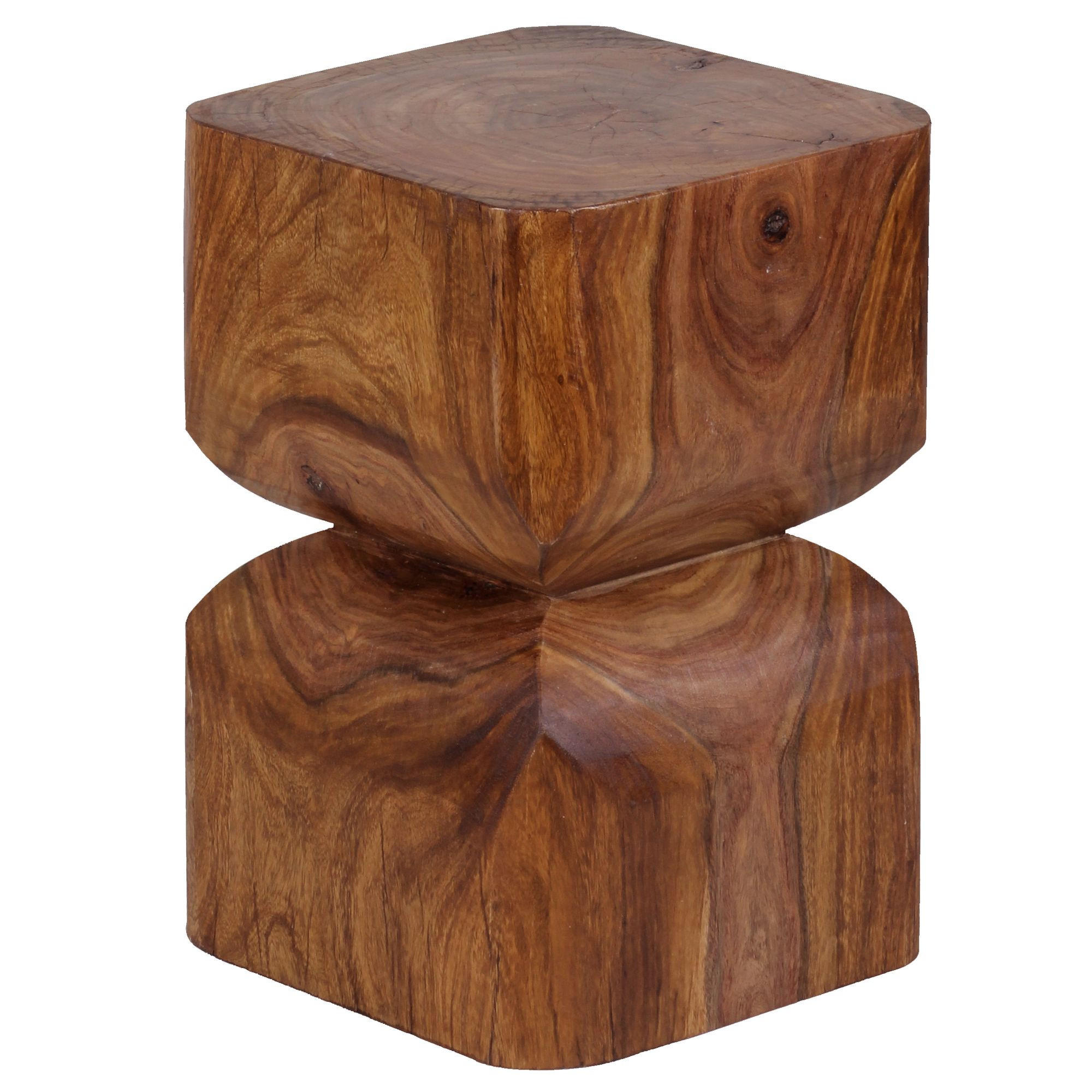 BEISTELLTISCH – Massivholz Natur abgerundete Ecken 30x45x30 cm - Braun, Holz (30/30/45cm) - KADIMA DESIGN