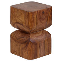 BEISTELLTISCH – Massivholz Natur abgerundete Ecken 30x45x30 cm - Braun, Holz (30/30/45cm) - KADIMA DESIGN