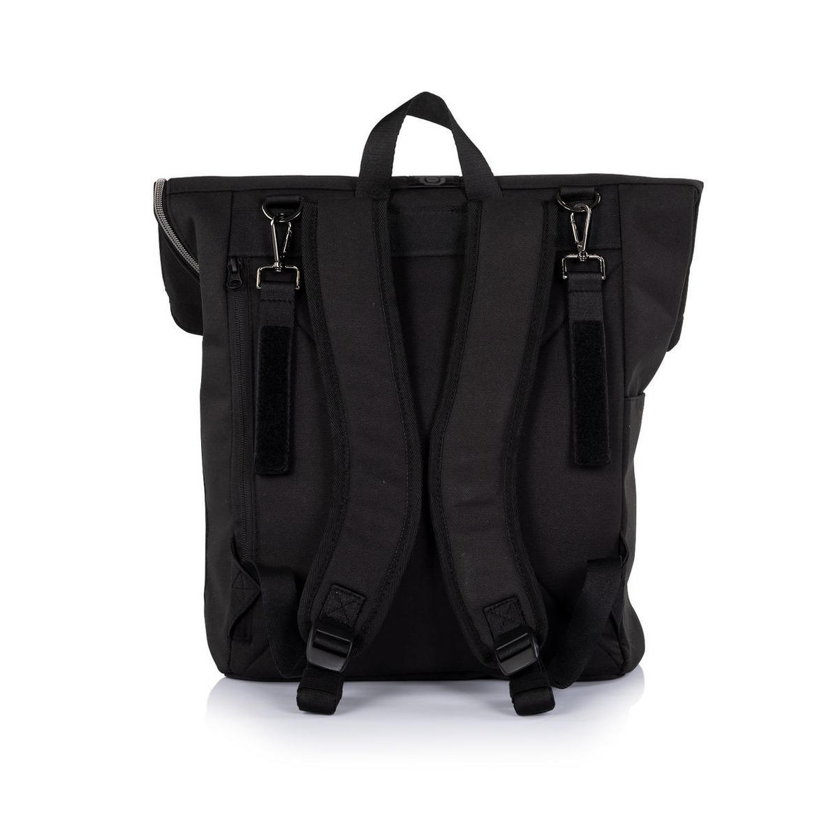 WICKELTASCHE CHRBL026 schwarz kompakt faltbar, Rucksackfunktion, Wickelauflage, Thermotasche - Schwarz, Textil (14/53/41cm) - Chipolino