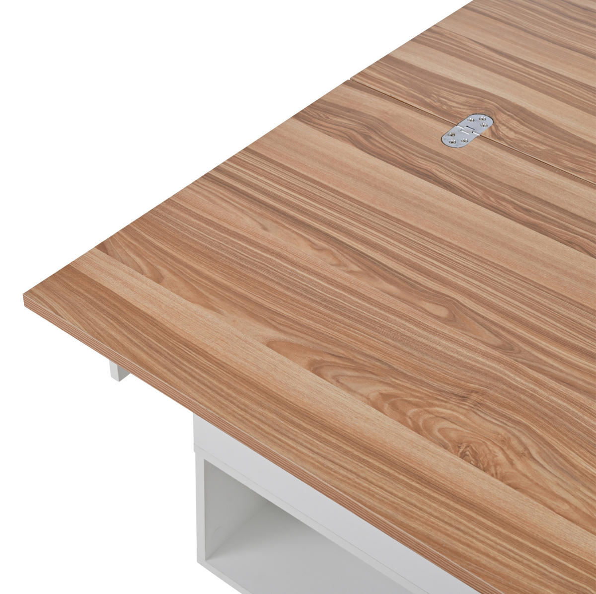 COUCHTISCH 100/50/52 cm weiß mit 4 Rollen und 4 Schubladen höhenverstellbar - Weiß, Holzwerkstoff (100/50/52cm) - OKWISH