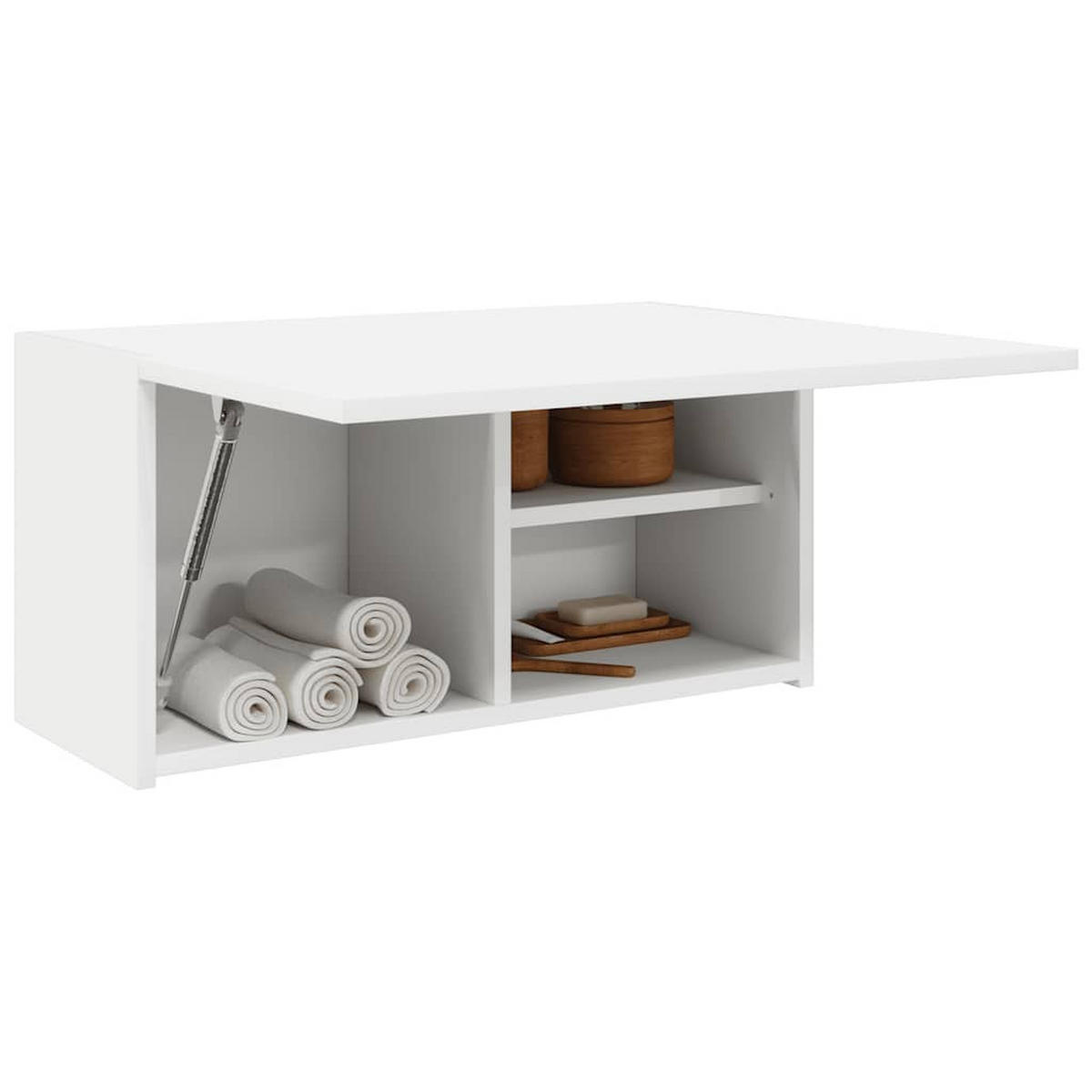 BAD-WANDSCHRANK Weiss 60/25/30 Cm Holzwerkstoff - Weiß, Holzwerkstoff (25/30/60cm) - vidaXL