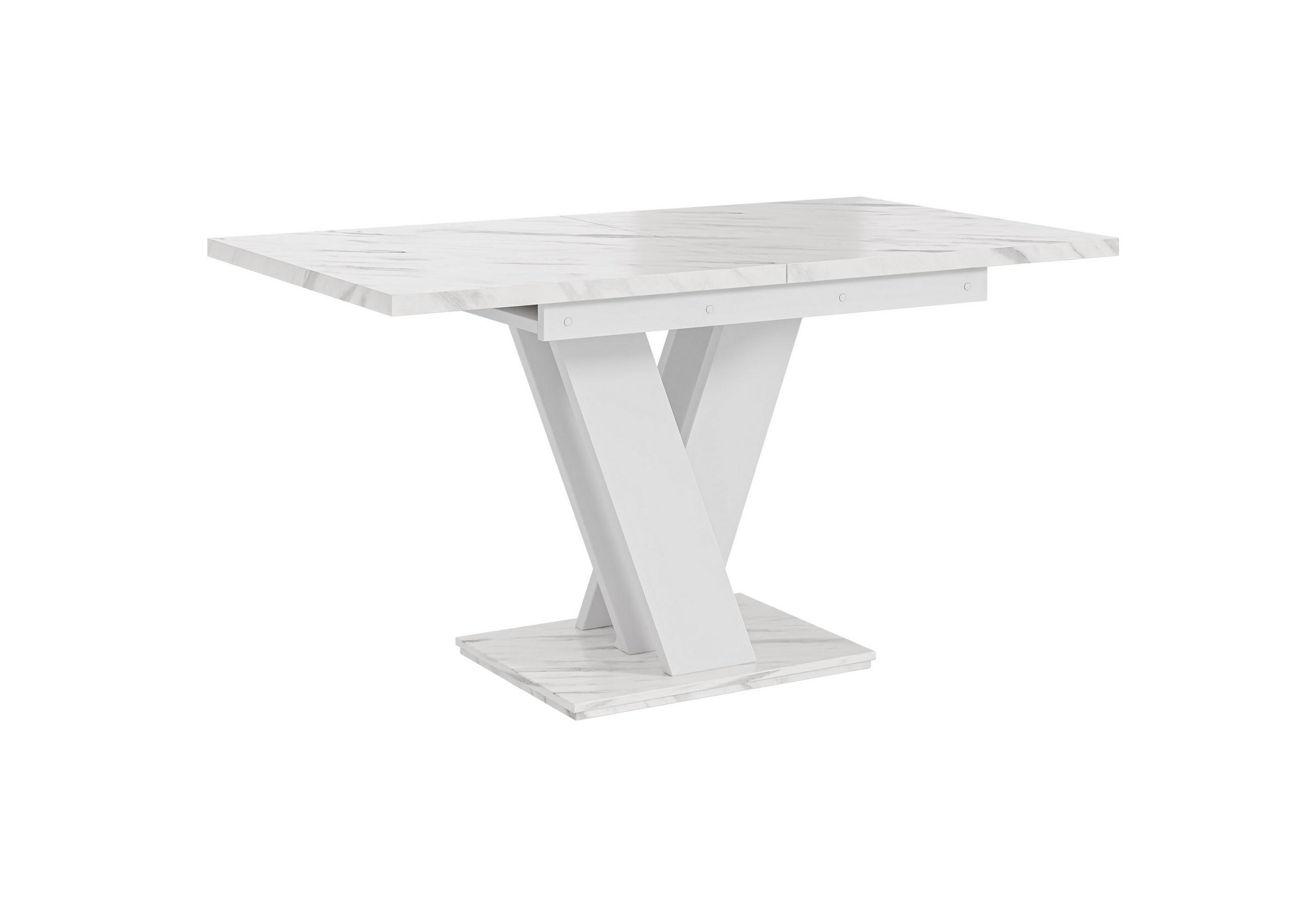 ESSTISCH MASSAR Ausziehbar 120 - 160 / 80 x 76 cm - Hellgrau/Weiß, Holz (120/80/76cm) - MASSENO
