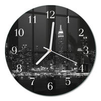 WANDUHR fi30 cm - Horizont - Schwarz, Glas (30/30/0.4cm) - TULUP