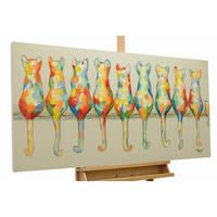 ACRYLBILD HANDGEMALT 120/60 cm - Multicolor, Holz/Textil (120/60cm) - KUNSTLOFT