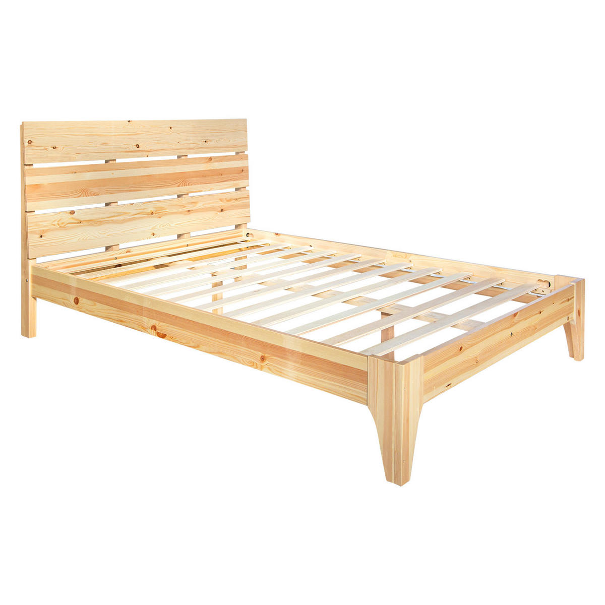 BETT 140/200 cm in Natur - Braun, Holz (140/200cm) - Homestyle4u