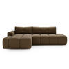 ECKSOFA Montero Bouclé-Stoff Braun Rechts - Braun, Holz/Textil (280/177cm) - Graingold
