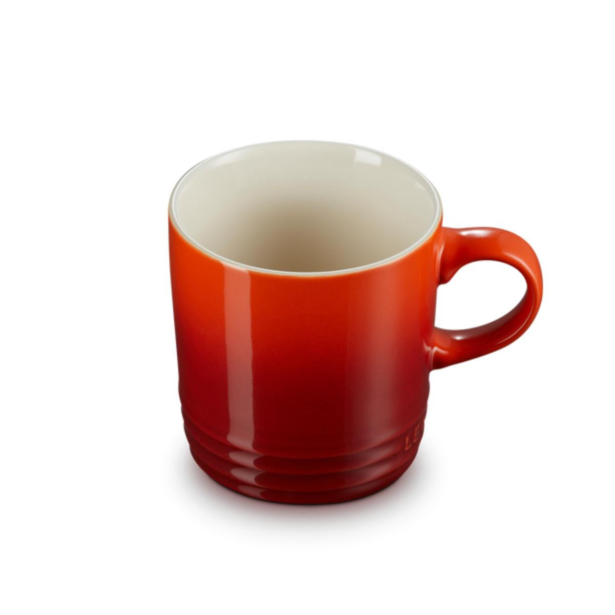 BECHER 350 ml Kirschrot - Weiß, Keramik (0.35L) - Le Creuset