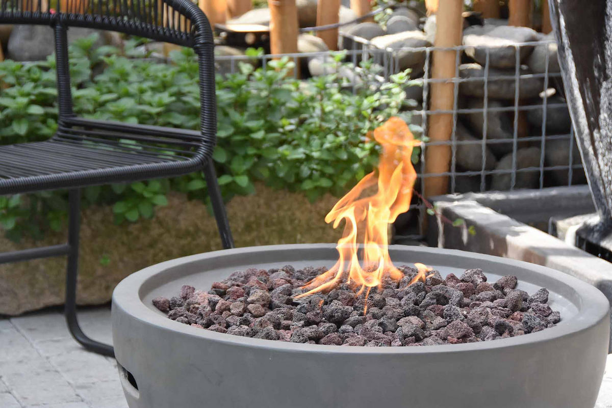 FEUERSTELLE Nantucket in Beton-Optik grau aus Faserbeton - Grau, Stein (78/44/78cm) - Elementi