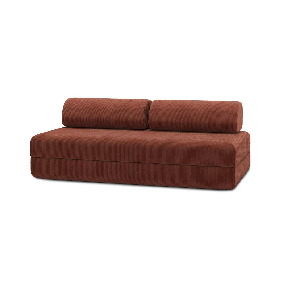Kimo 2-3-Sitzer-Schlafsofa Terracotta 95x70.5x190 cm