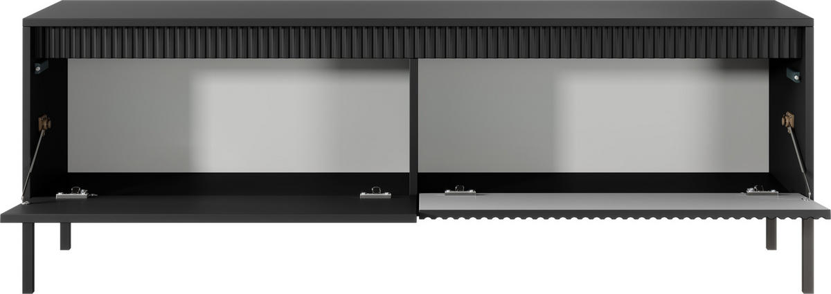 TV-LOWBOARD Cindy 154/53/40 cm - Schwarz, Holzwerkstoff/Metall (153.5/53.4/39.5cm) - WFL GROUP