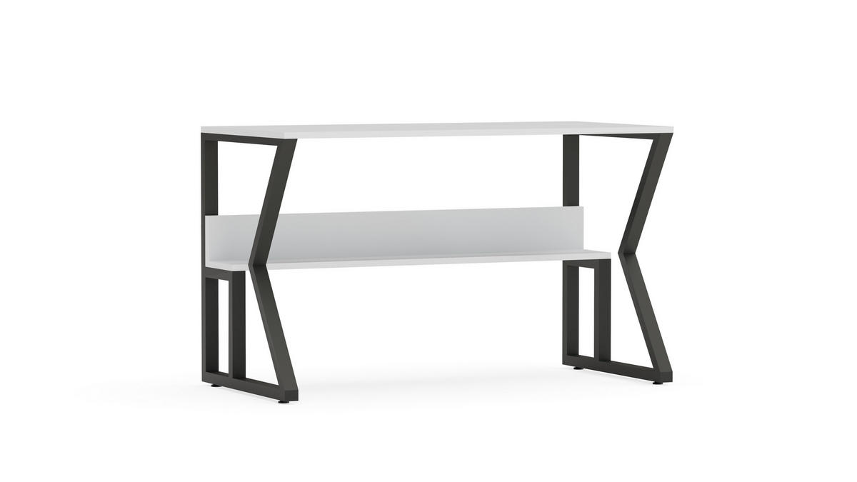 COMPUTERTISCH Wake - Schwarz/Weiß, Holzwerkstoff (120/60/72.8cm) - Decorotika