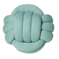 KNOTENKISSEN Jersey Mint - Mintgrün, Textil (30/30cm) - nordic coast company