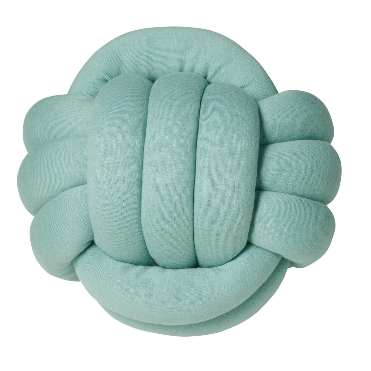 KNOTENKISSEN Jersey Mint - Mintgrün, Textil (30/30cm) - nordic coast company