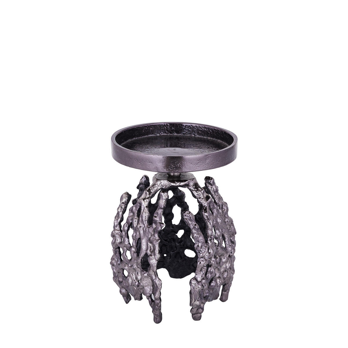 KERZENHALTER Barrie Schwarz 11/11/17cm - Schwarz, Metall (11/17/11cm) - PTMD Collection