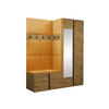 GARDEROBEN-SET Orion XII - Eiche Artisan/Orange, Holzwerkstoff/Kunststoff (158/186/46cm) - MIRJAN24