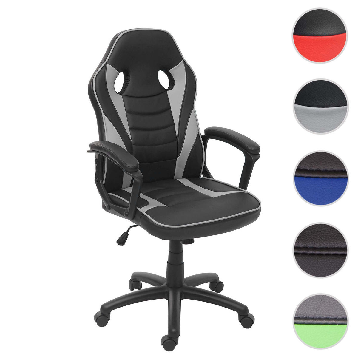 BÜROSTUHL Schwarz, Grau - Schwarz/Grau, Textil (63/119/64cm) - MCW