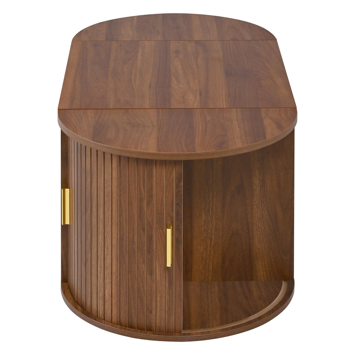 COUCHTISCH Höhenverstellbarer 100x50cm Nussbaum - Braun, Holz (65/57.99/19cm) - Raelunyi