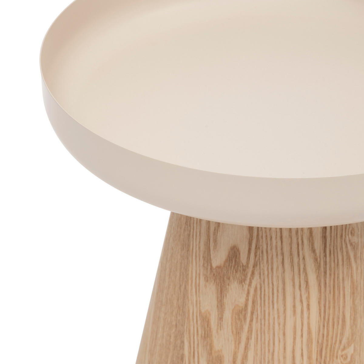 COUCHTISCH auf einem Bein Hercyna Beige 40/40/41,8 cm - Beige, Metall (40/40/41.8cm) - Atmosphera Createur d´interieur