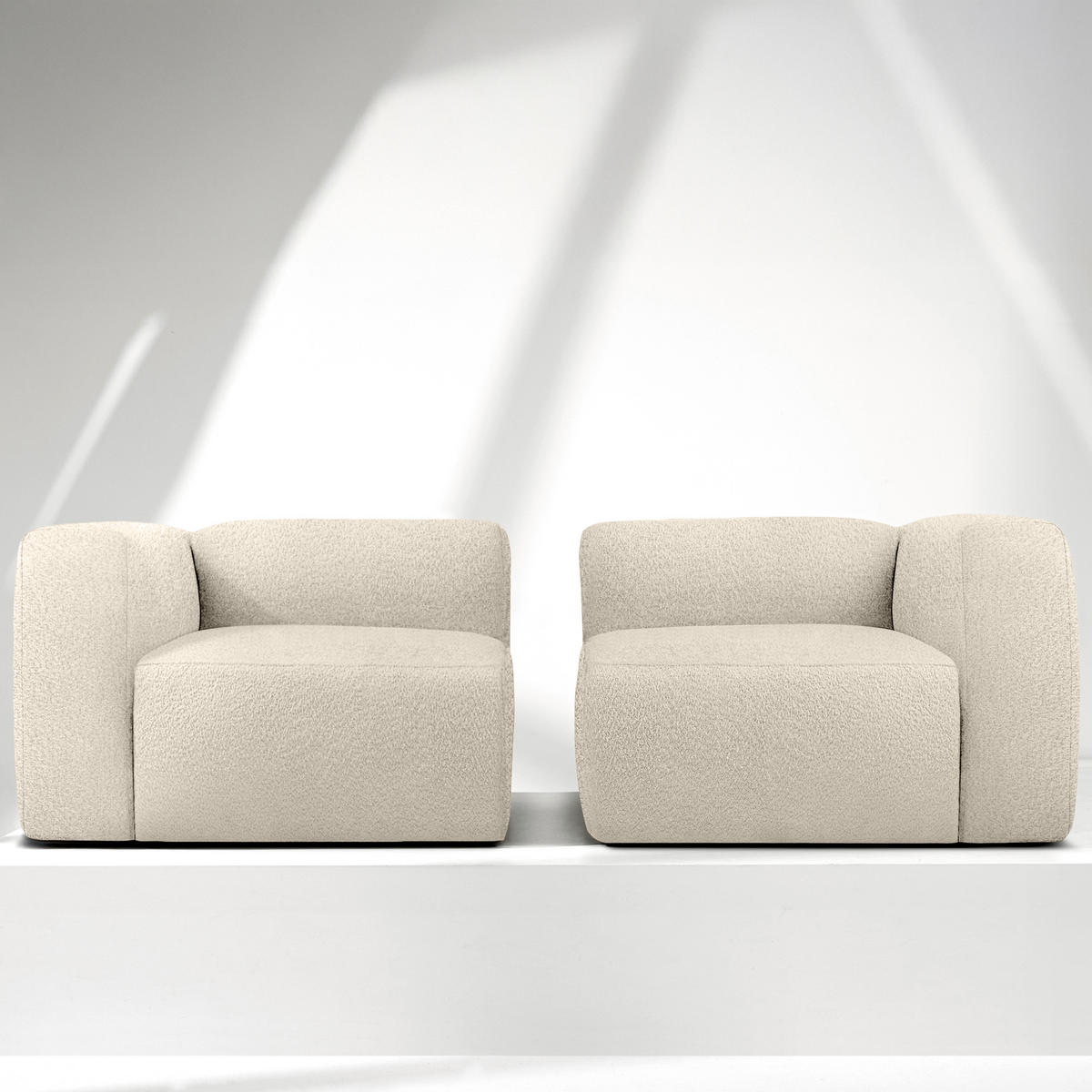 2-SITZER SOFA BUFFO, Hellbeige - Beige, Holz/Holzwerkstoff (210/73/96cm) - KONSIMO®