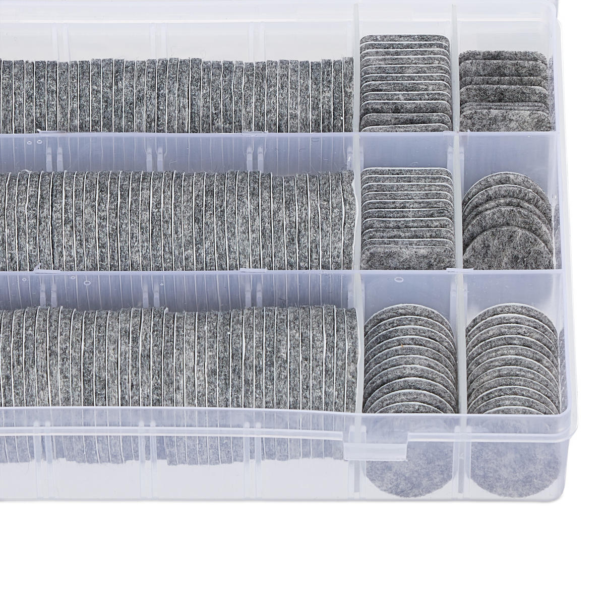 272XFILZGLEITER - Grau, Kunststoff/Textil (2.8/2.8cm) - Relaxdays