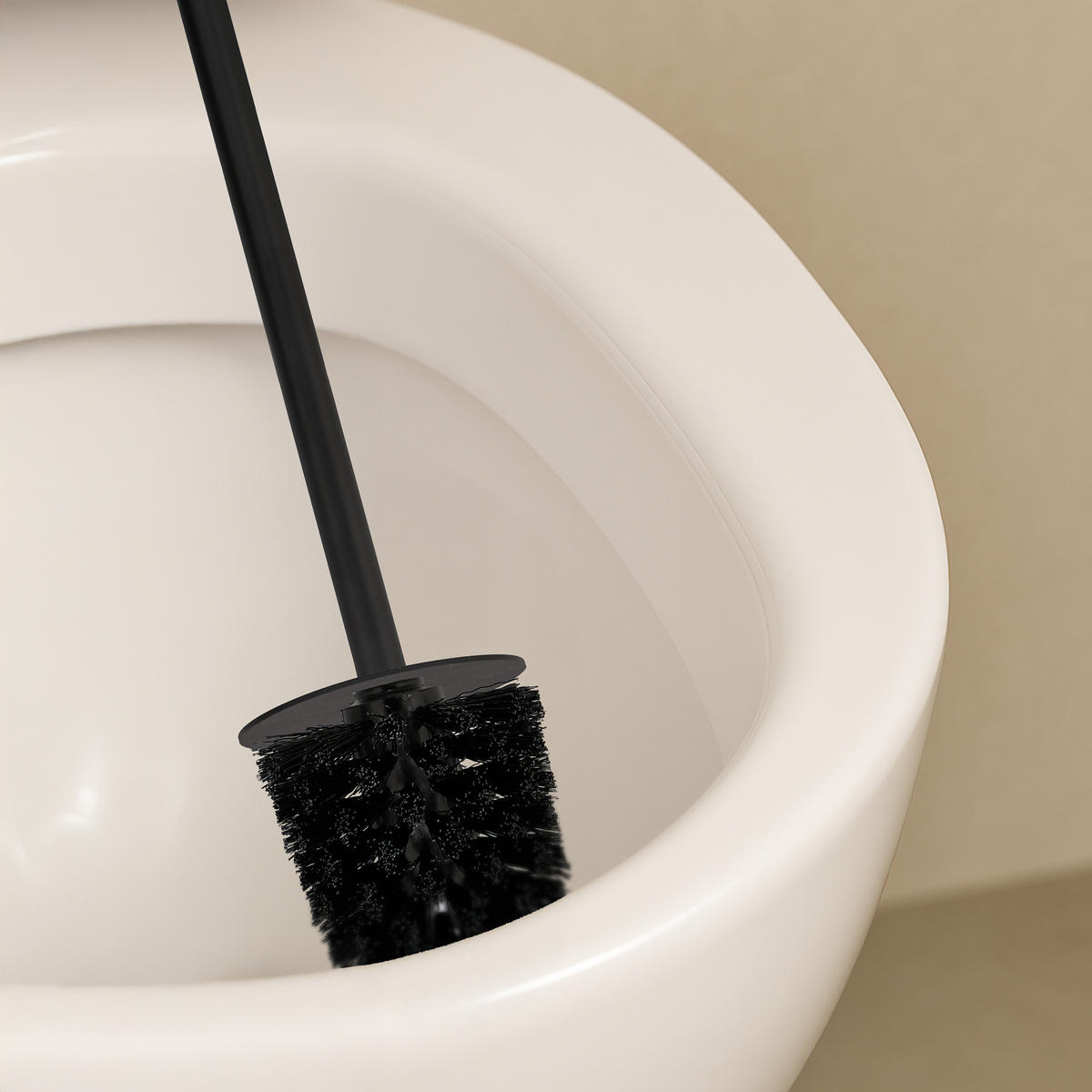 TOALETNA ščetka - črna, kovina/umetna masa (9/40.5/10cm) - Relaxdays