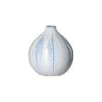 KUGELVASE Reef weiß-blau 20 cm - Blau/Weiß, Keramik (20cm) - Ritzenhoff Breker