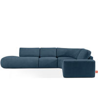 ECKSOFA LINKS ZUCCO, Dunkelblau - Dunkelblau, Holz/Holzwerkstoff (224/373cm) - KONSIMO®