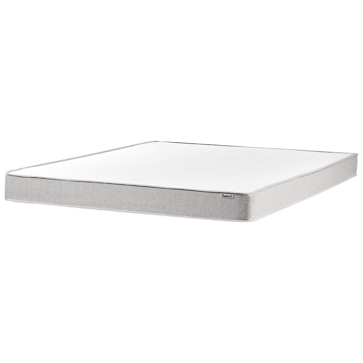 BOXSPRINGBETT ohne Kopfteil 180/200 cm Stoff Hellgrau Countess - Hellgrau, Textil (180/200cm) - Beliani