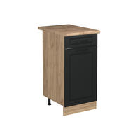 DULAP DE BAZĂ DE BUCĂTĂRIE R-Line, Casă de țară antracit/Stejar auriu, 40 cm стільниця Золотий дуб - stejar miere/antracit, compozit lemnos (40/81.6/60cm) - Vicco
