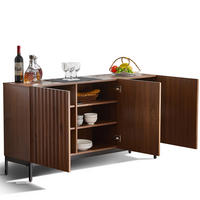 KOMODA z MDF 150x40x80 cm tmavě hnědá s vlnitým 3D designem, nastavitelnými policemi a ochranou proti převrácení - tmavě hnědá, kompozitní dřevo (150/80/40cm) - Modfu