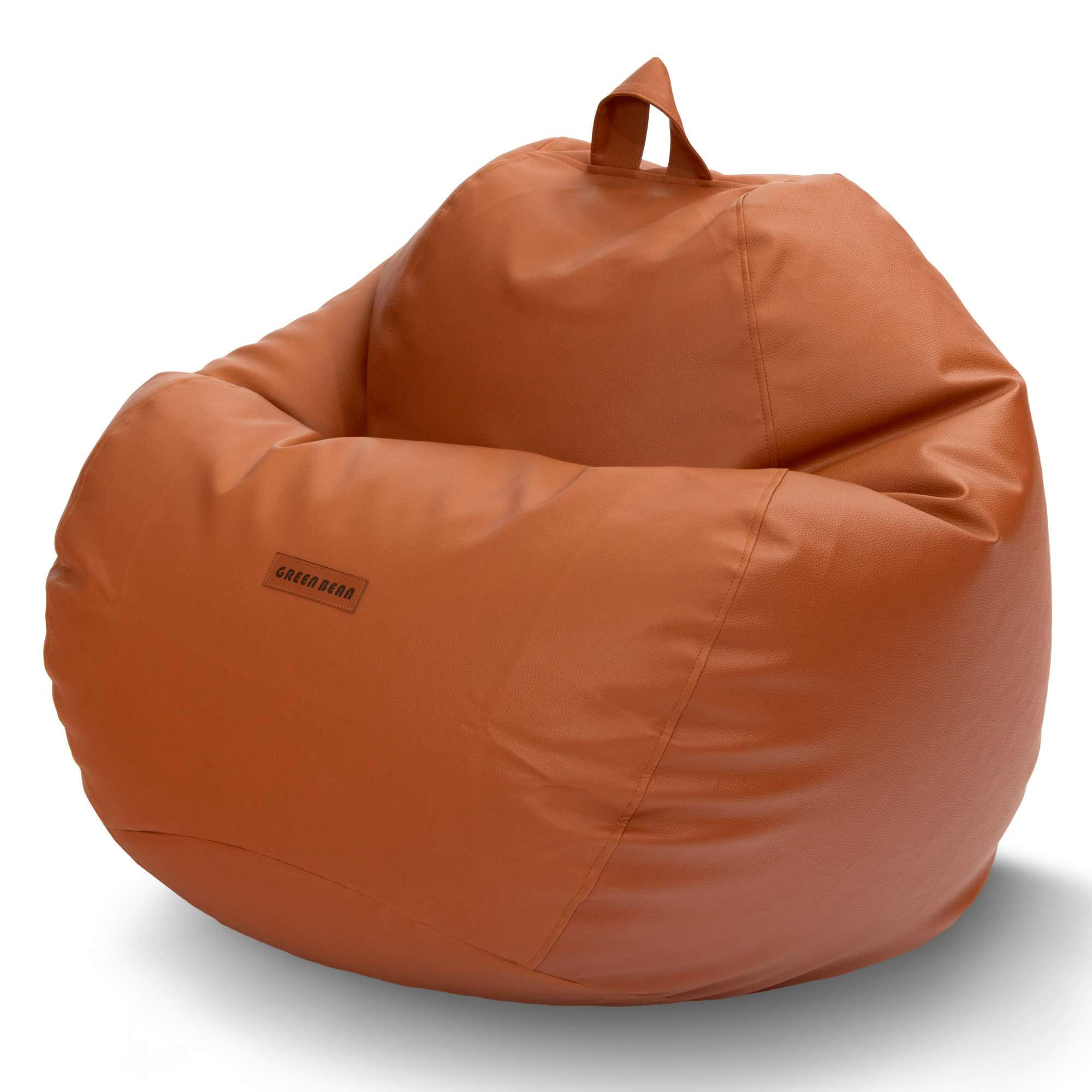 INDOOR SITZSACK Scoop Kunstleder - Hellbraun, Textil (90/70/70cm) - Green Bean