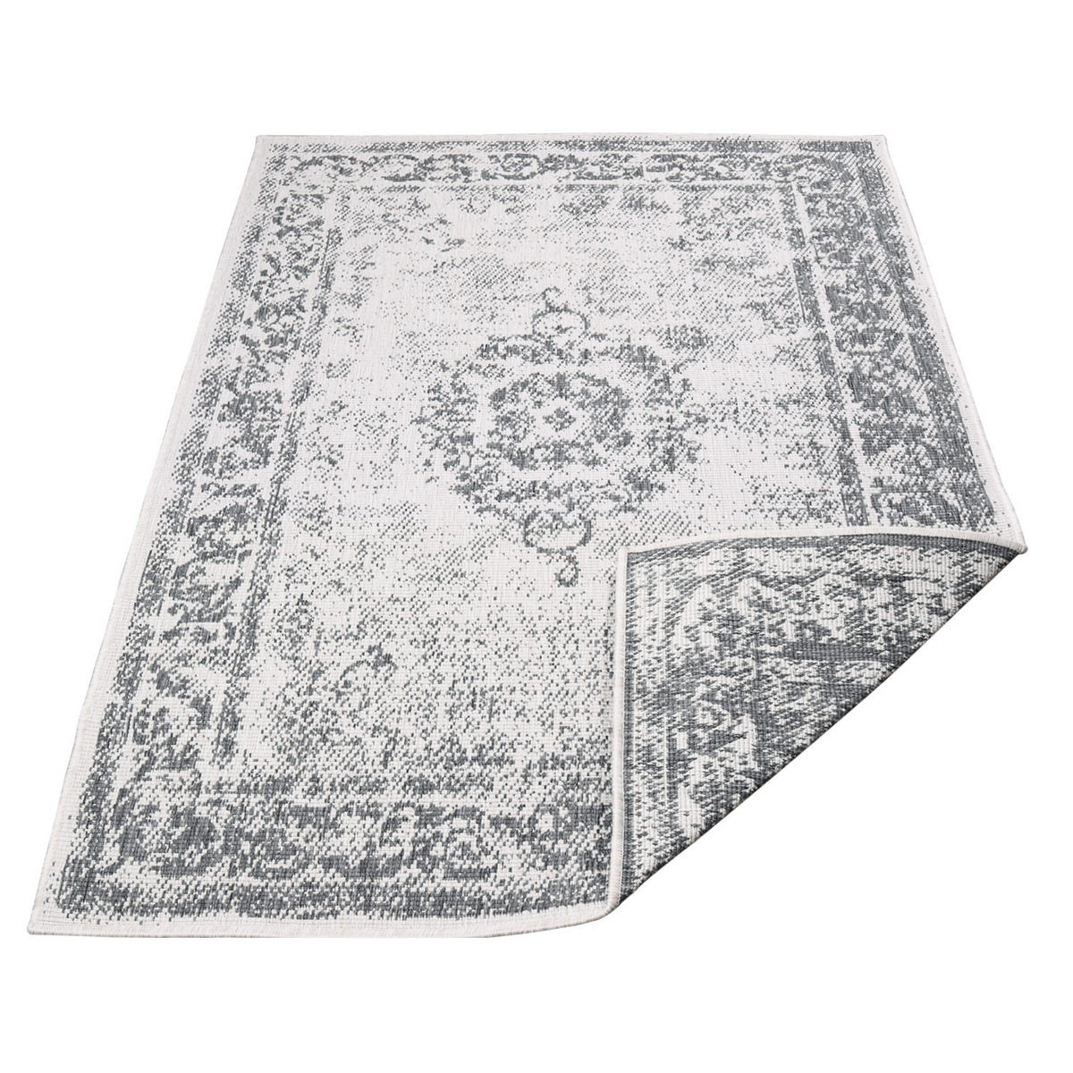 OUTDOOR-TEPPICH DuoRug 5577 Grau 120x170 cm - Grau, Textil (120/170cm) - carpet city