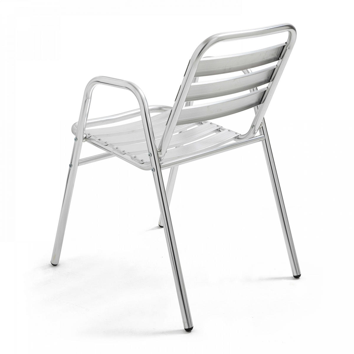 GARTENSTUHL, Grau - Silberfarben, Metall (48/75/61cm) - Oviala