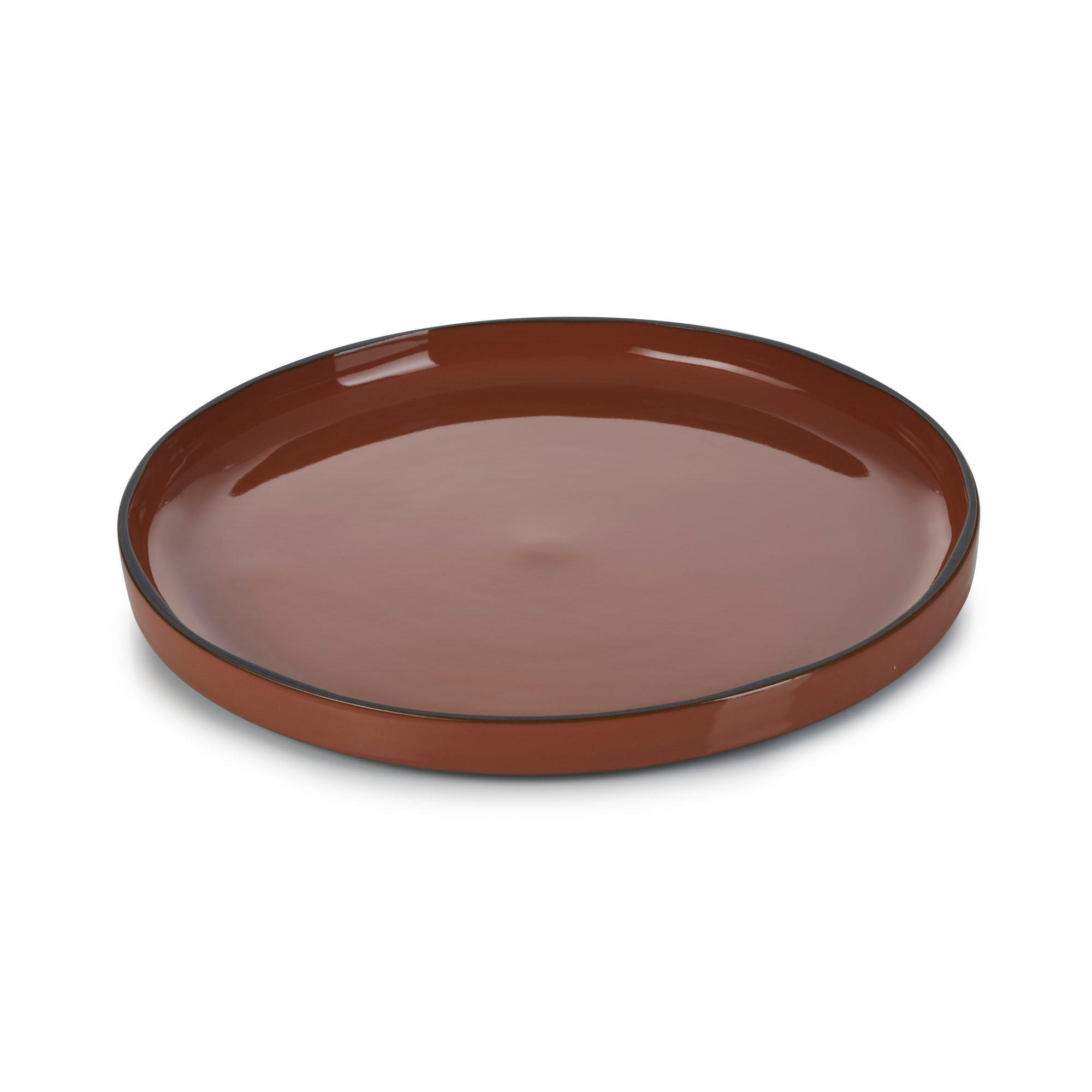 TELLER FLACH CARACTERE 26 cm Zimt - Braun, Keramik (26cm) - Revol Porcelaine France