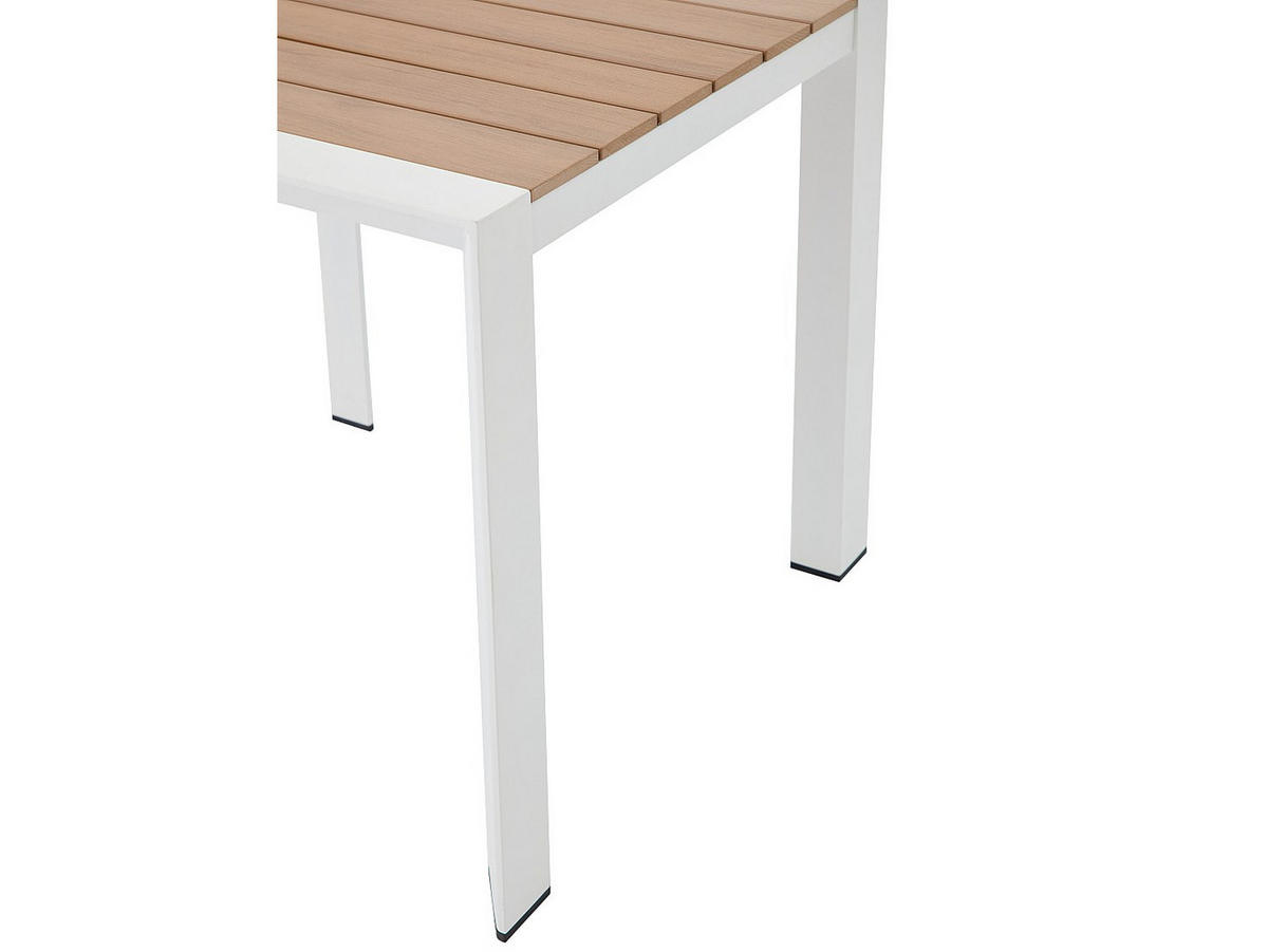 GARTENESSGRUPPE im Set - 2 -Sitzer - Aluminium - naturfarben hell, weiß - NYROS - Naturfarben, Metall - Vente-Unique