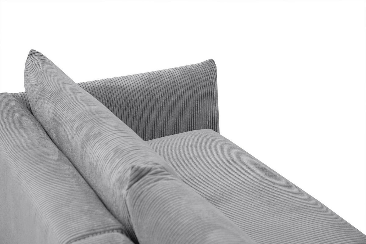 ECKSOFA TAUER 5-Sitzer, hellgrau - Hellgrau/Schwarz, Holzwerkstoff/Kunststoff (174/292cm) - Courtois Laville