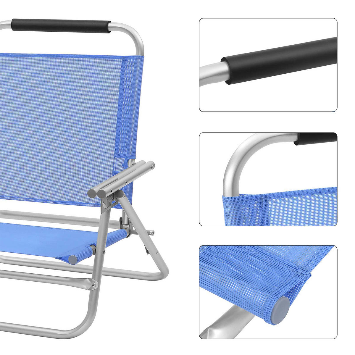 CAMPINGSTUHL KLAPPSTUHL - Blau, Textil (59/71/57cm) - Hansiro