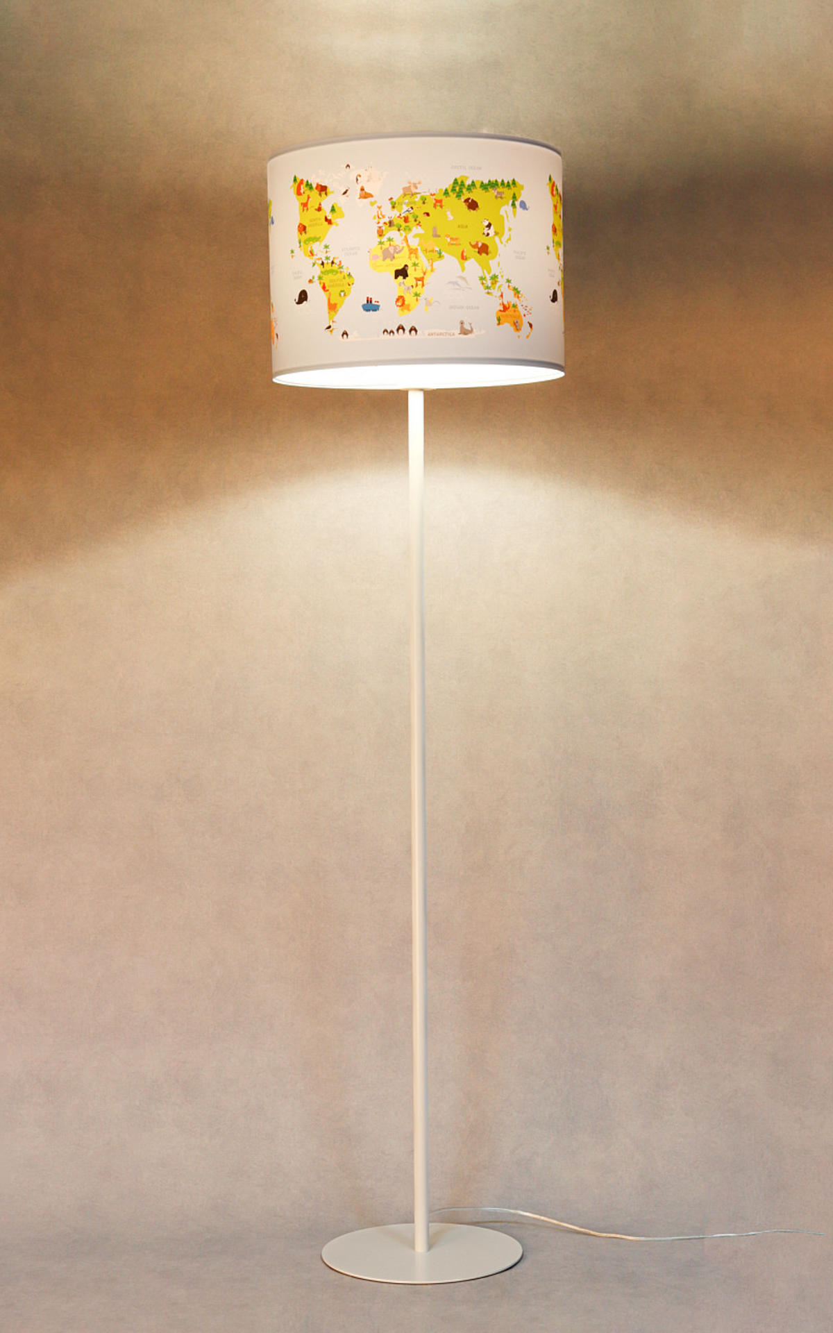 STEHLAMPE Bunt 40/30 cm - Multicolor/Weiß, Kunststoff (30/3.8/30cm) - ONZENO