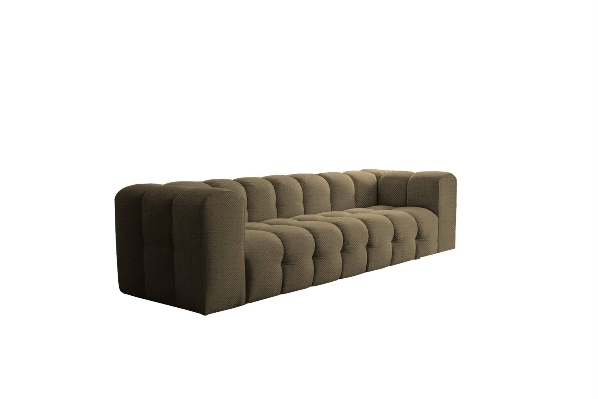 SOFA 4-sitzer Solvie In Moly - Grün, Holzwerkstoff/Textil (250/75/106cm) - Fun Möbel