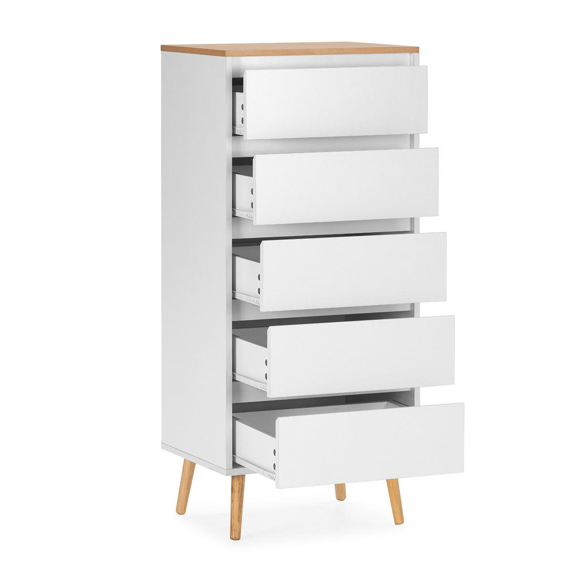 KOMMODE 50/115/40 Desi Weiß - Weiß, Holzwerkstoff (50/115/40cm) - VS Venta-stock