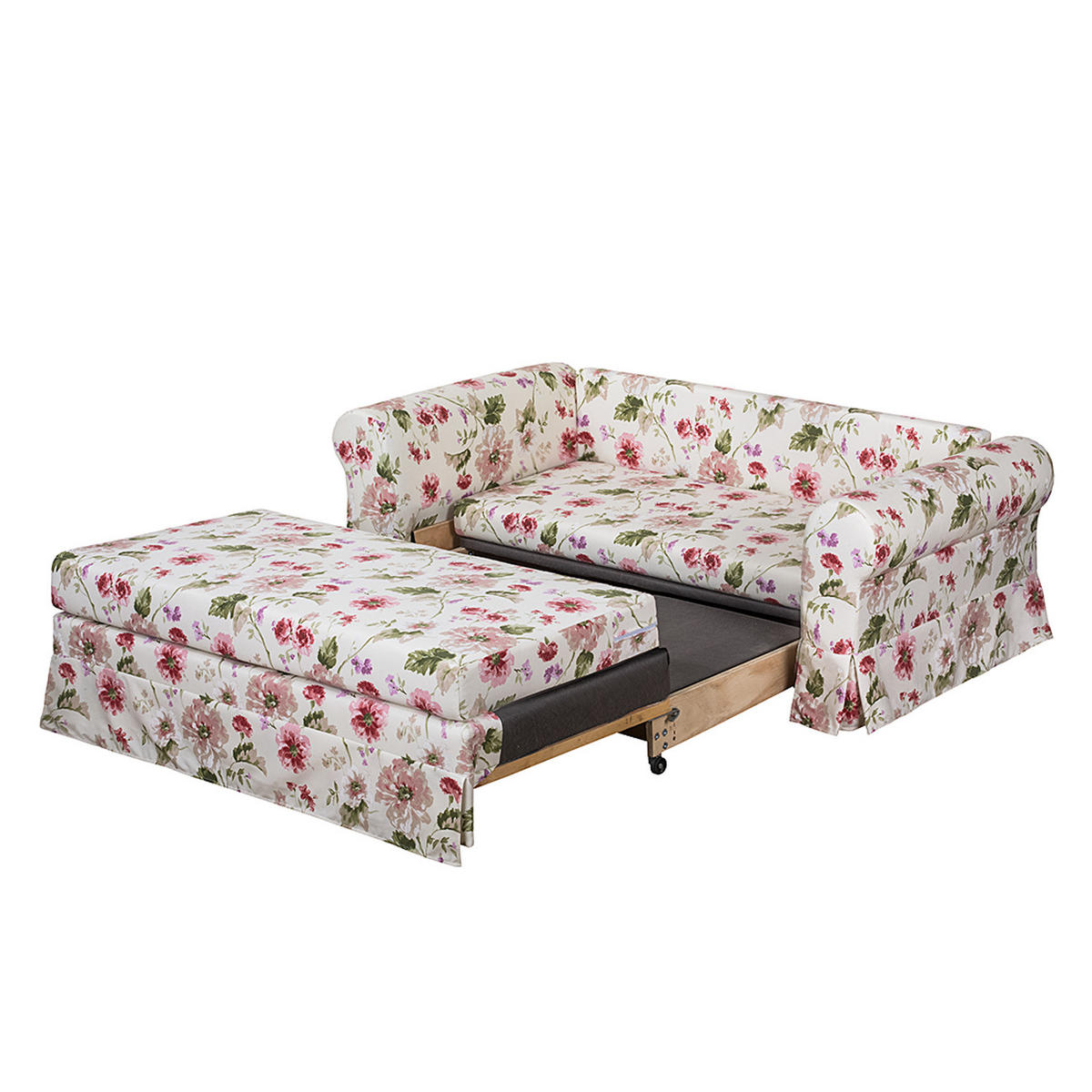 SCHLAFSOFA mit Husse - Rot/Creme, Textil (185/90/90cm) - home24